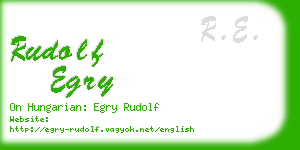 rudolf egry business card